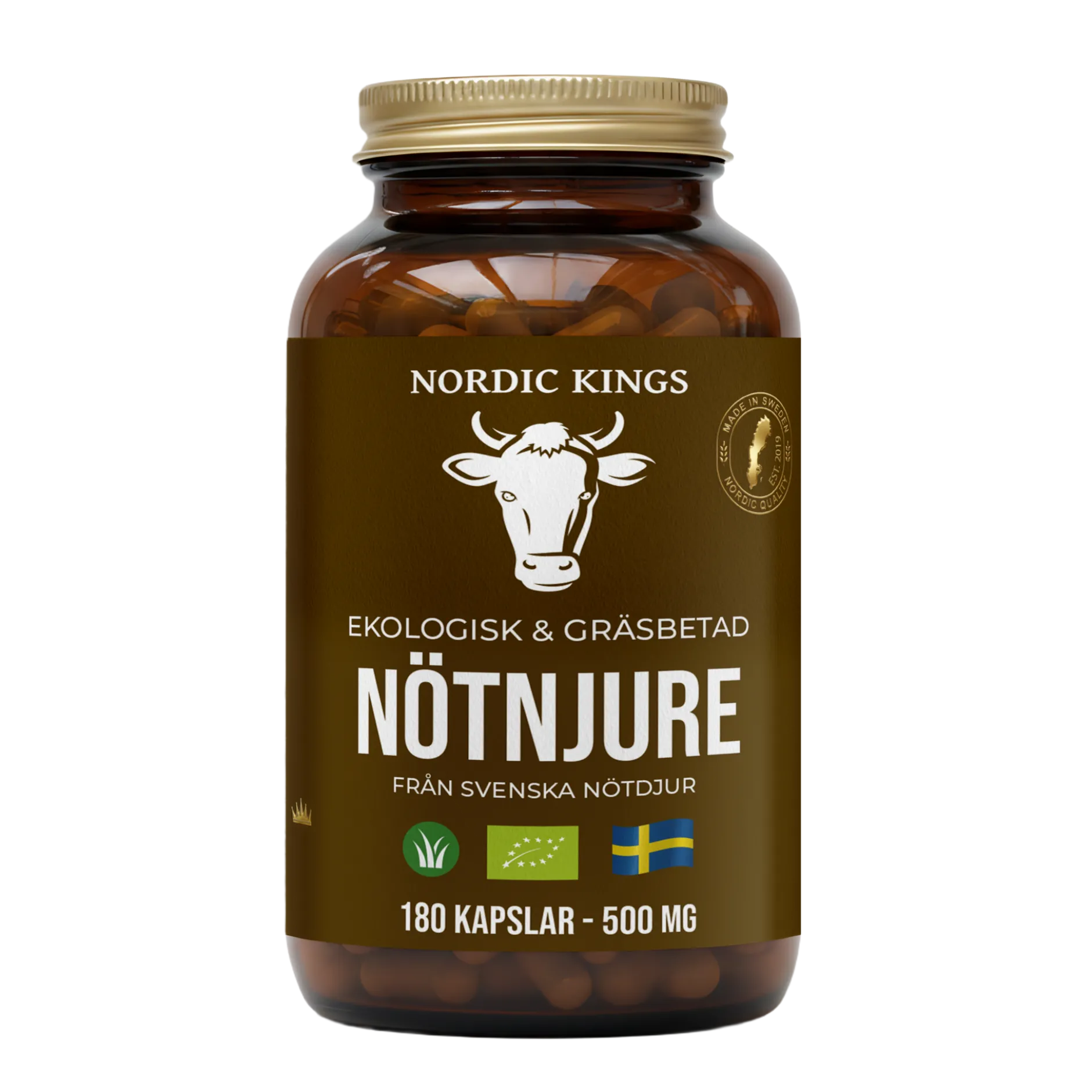 Nordic Kings Gräsbetad Nötnjure EKO 180 kapslar