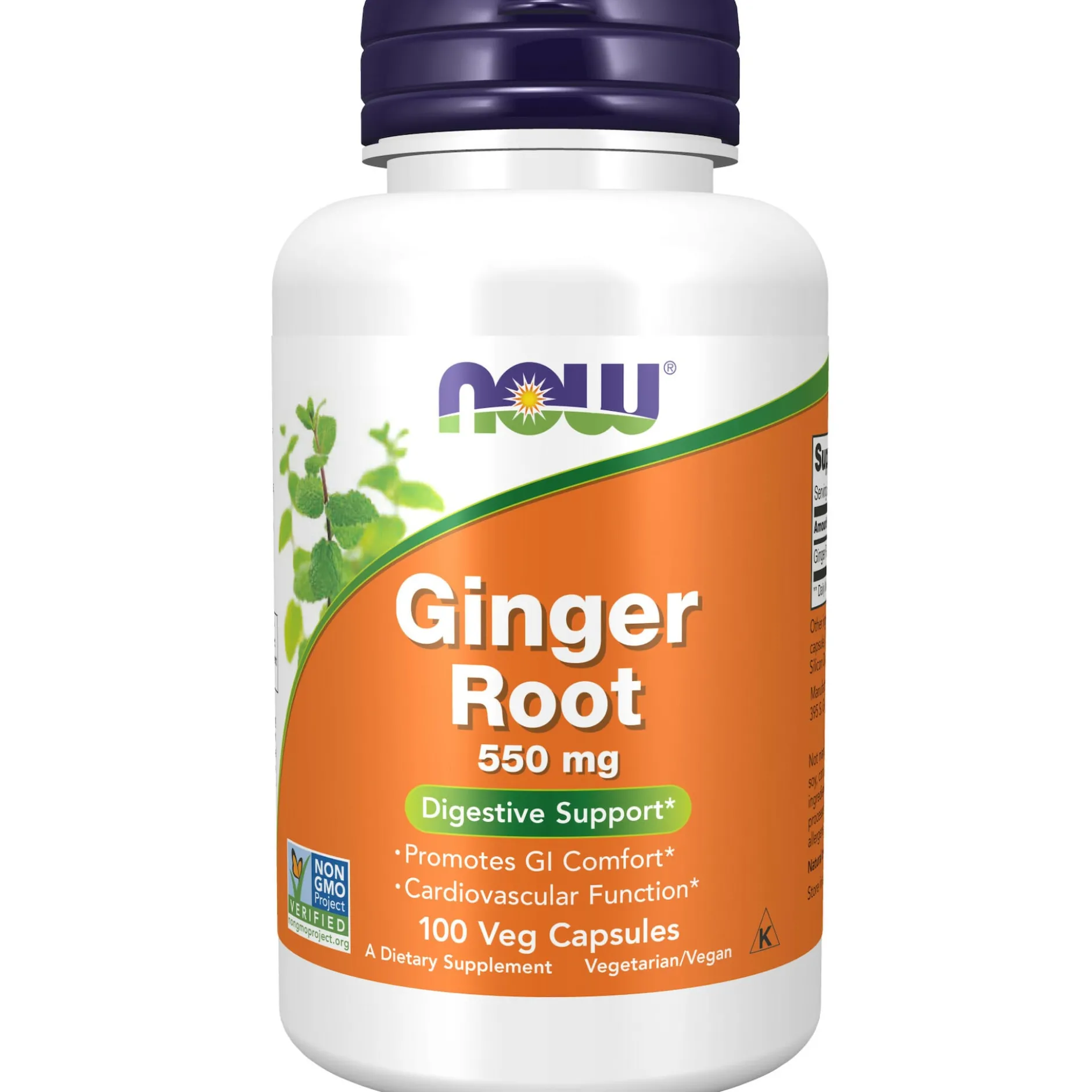 NOW Ginger 550 mg 100 vegkapslar