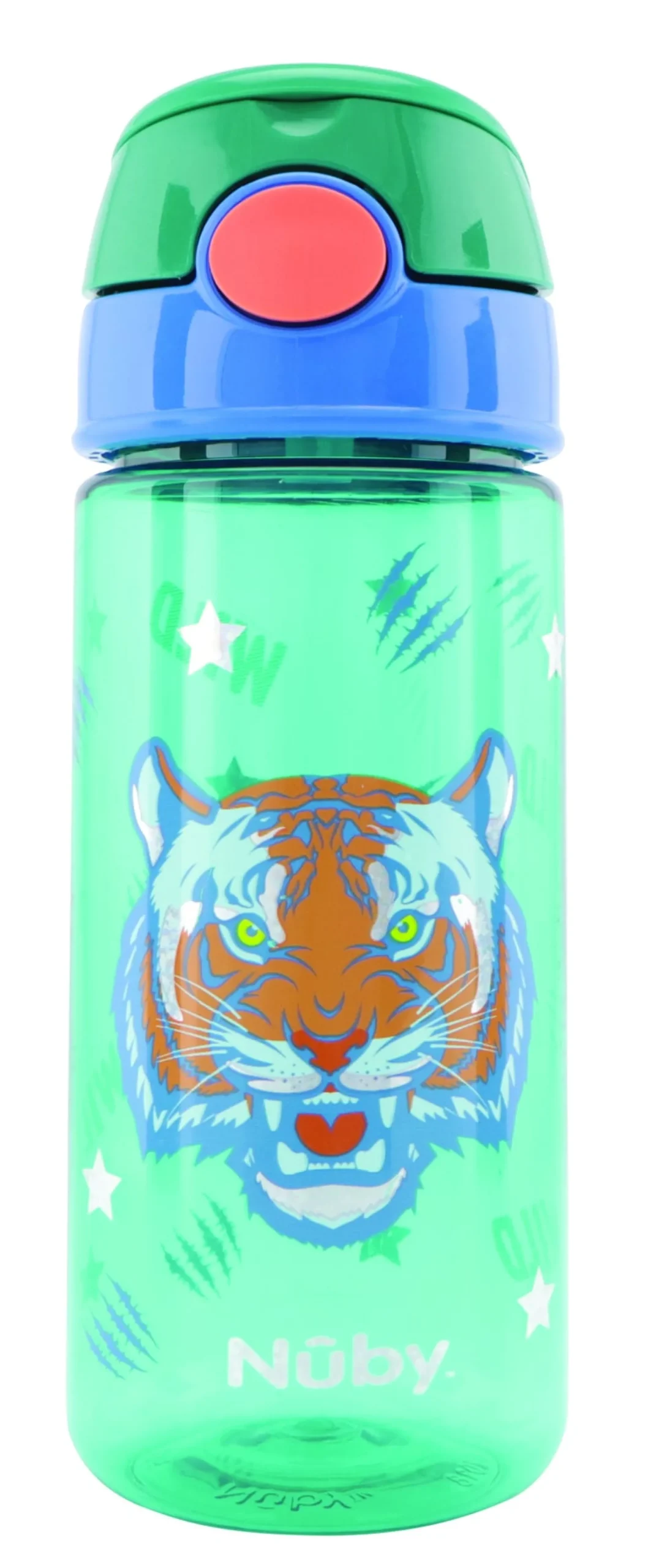 Nuby Soft Straw Push Cup with Glitter 540ml Tiger