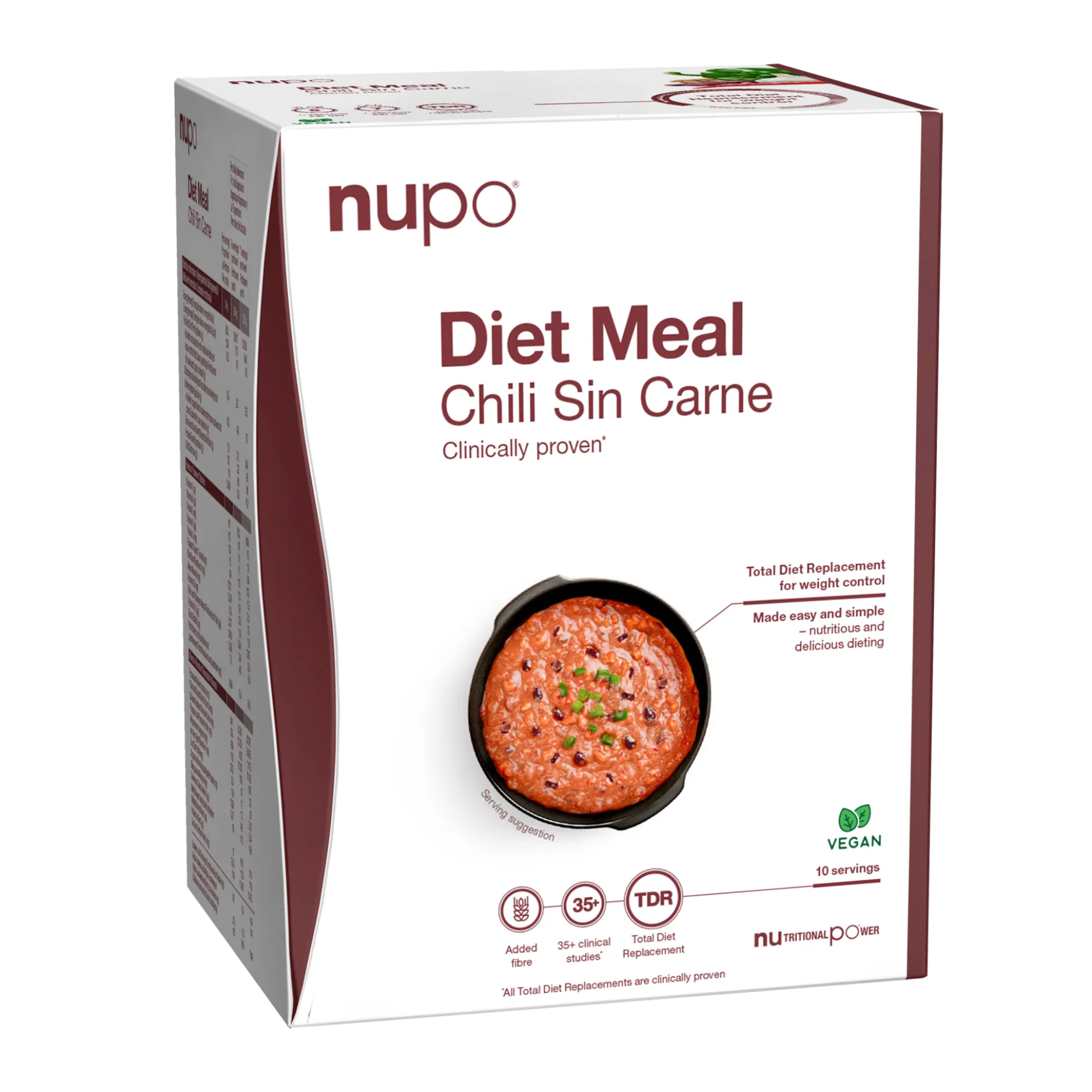 Nupo Diet Meal Chili sin carne 10 portioner