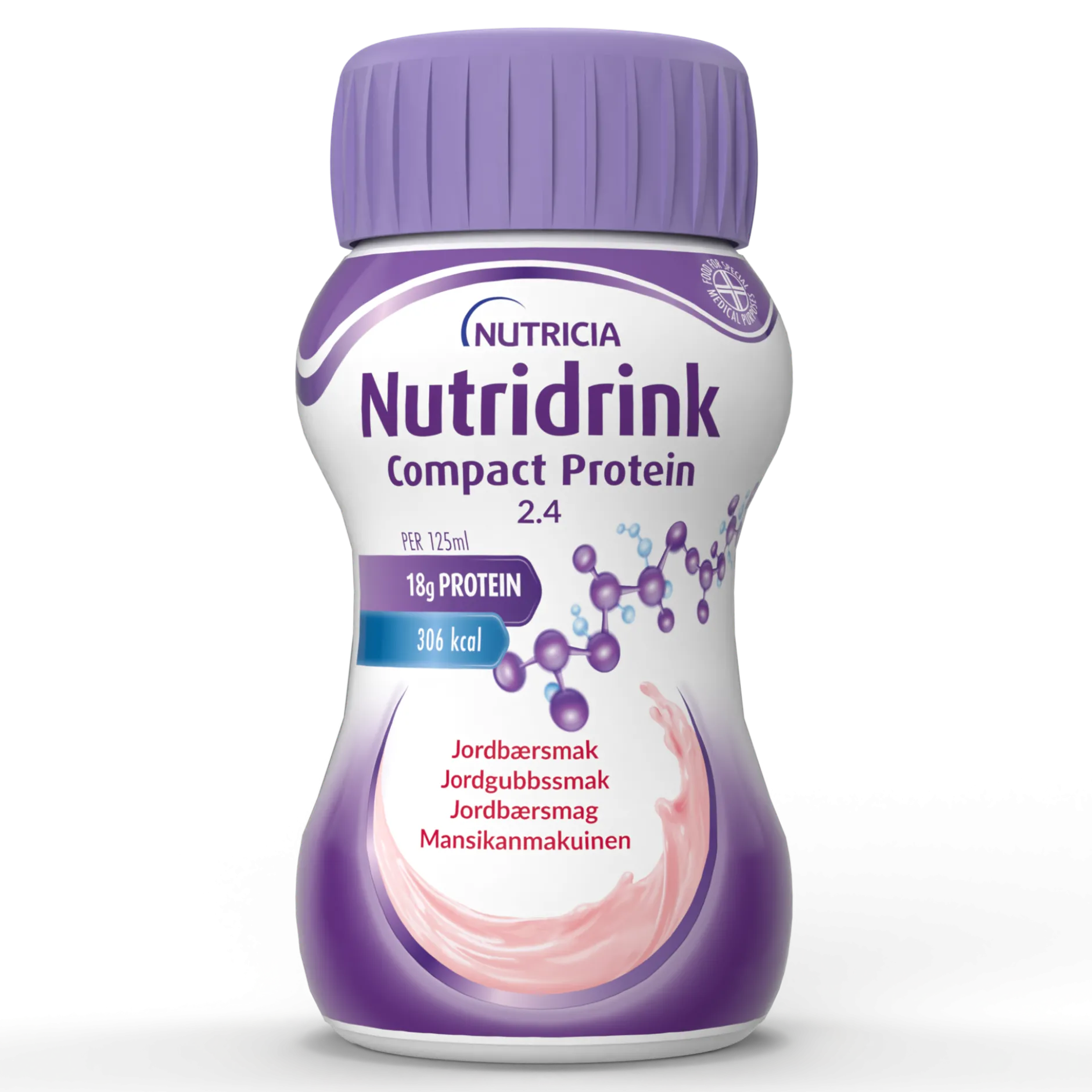 Nutridrink Compact Protein Jordgubbsmak 4 x 125 ml