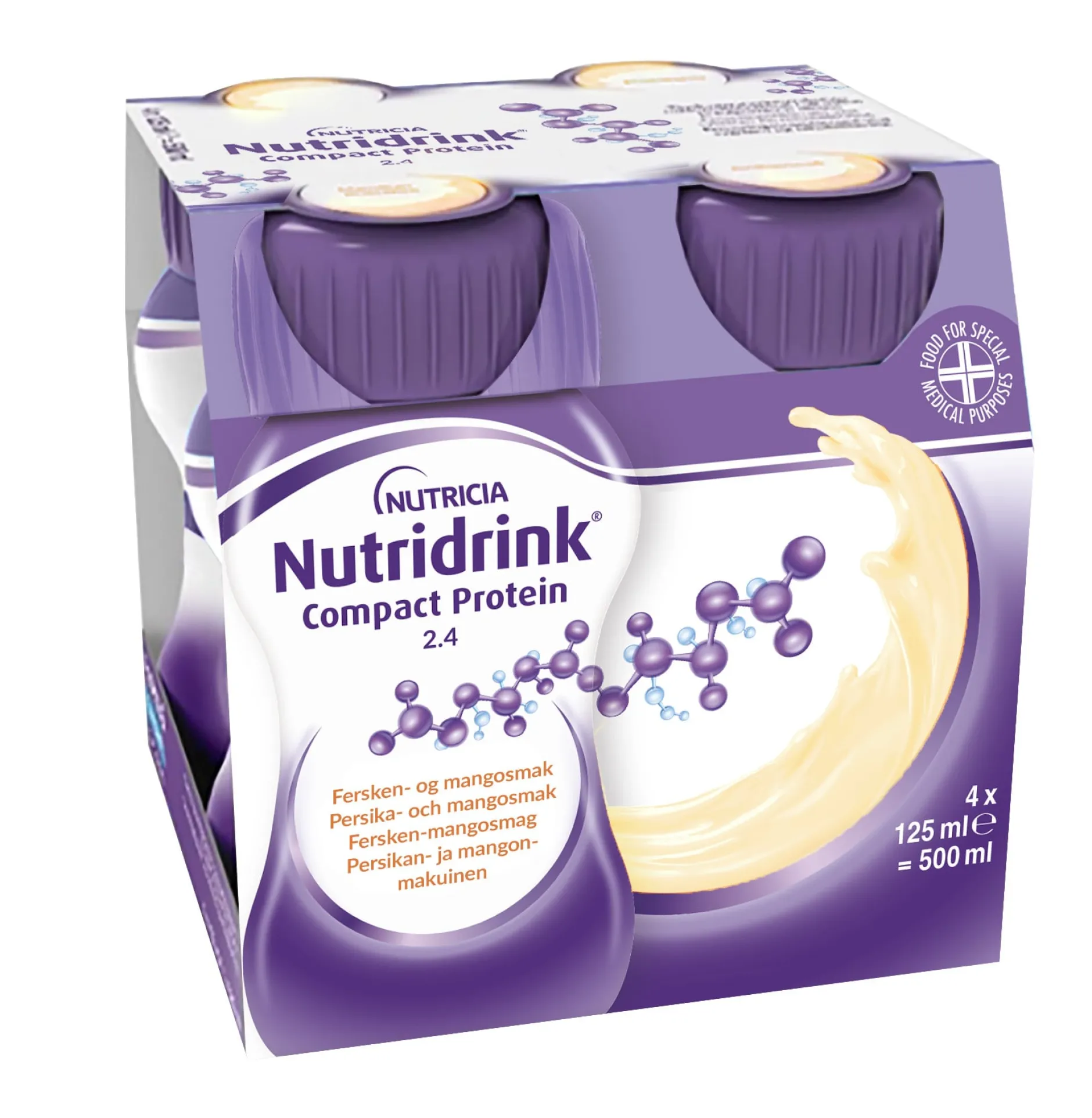 Nutridrink Compact Protein Persika-Mangosmak 4 x 125 ml