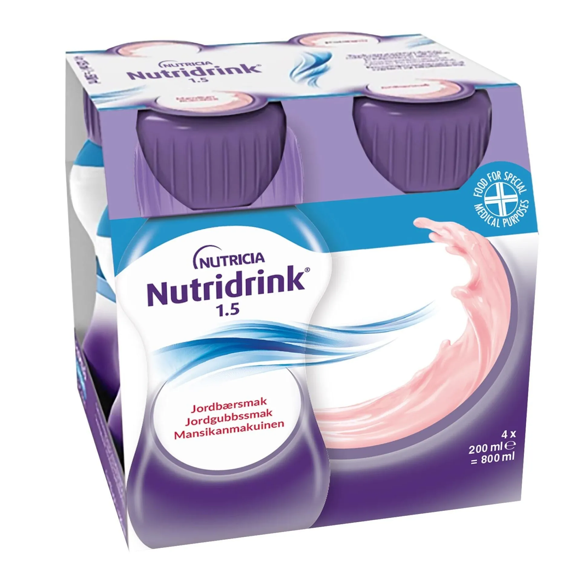 Nutridrink Jordgubbsmak 4 x 200 ml