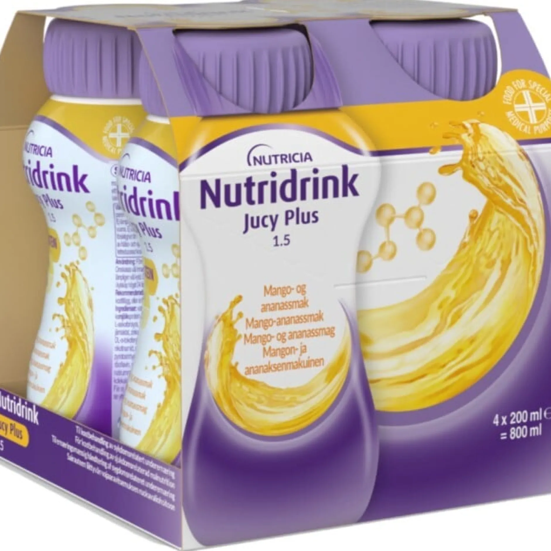 Nutridrink Jucy Plus Mango-Ananas 4x200 ml