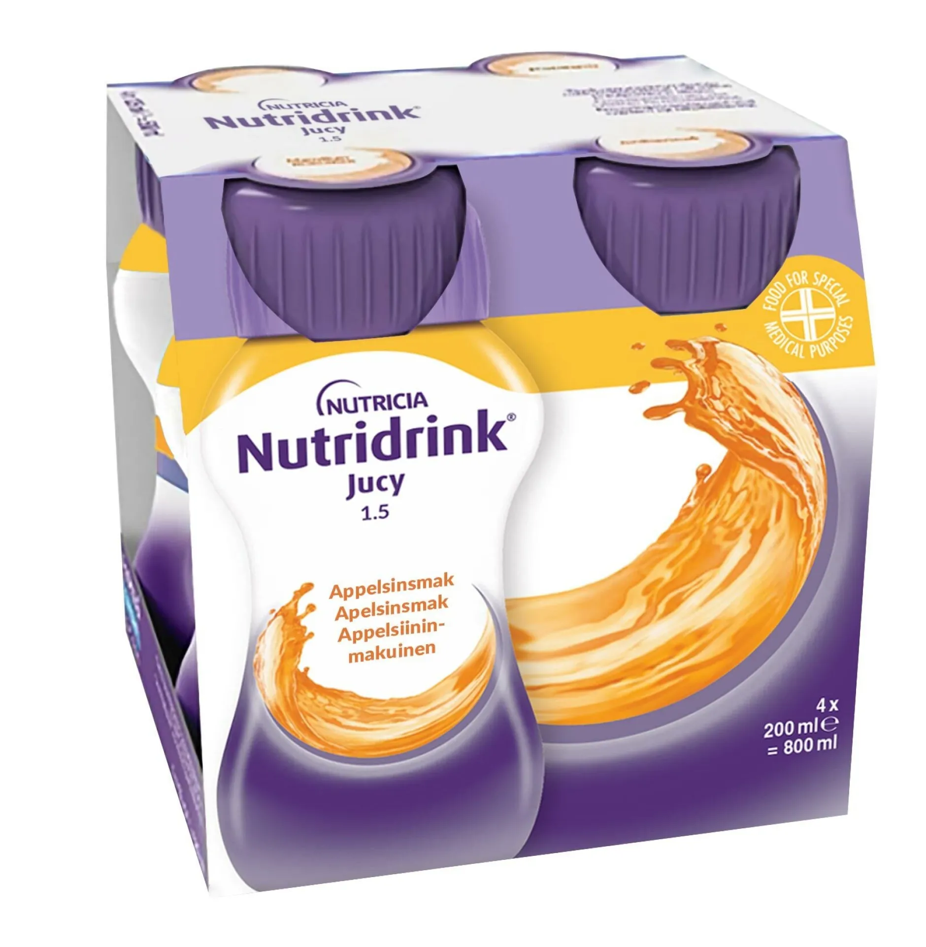 Nutridrink Juicy Apelsinsmak 4 x 200 ml