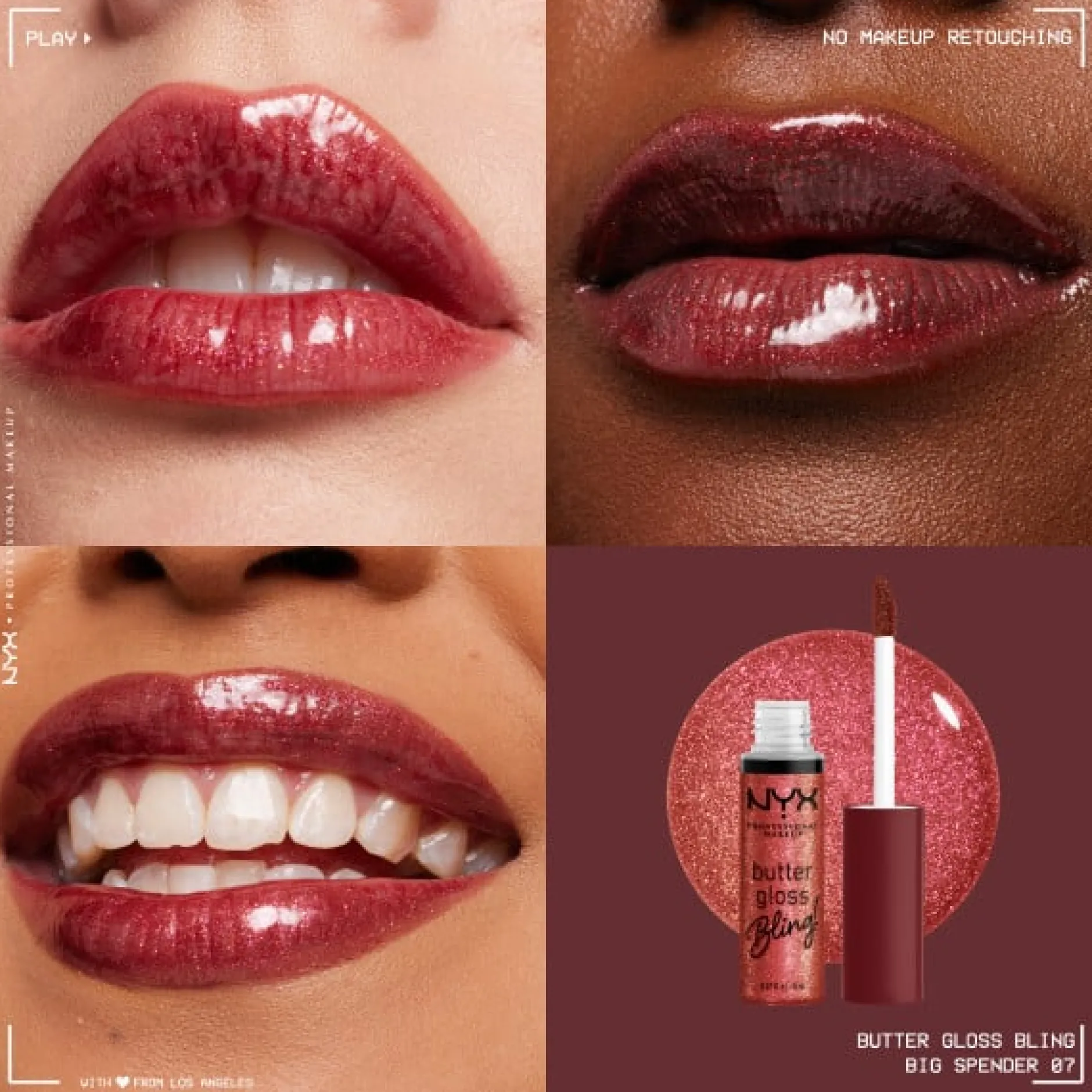 NYX Professional Makeup Butter Gloss Bling! Läppglans 07 Big Spender 8 ml