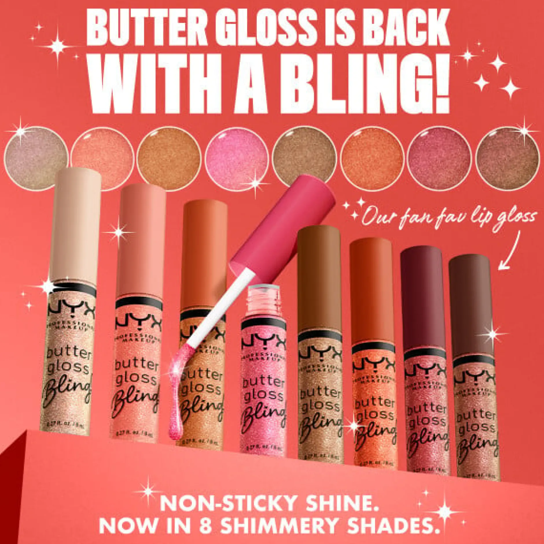 NYX Professional Makeup Butter Gloss Bling! Läppglans 05 She Got Money 8 ml
