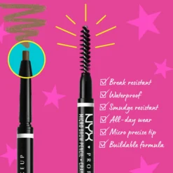 NYX Professional Makeup Micro Brow Pencil 8 Black 1 st
