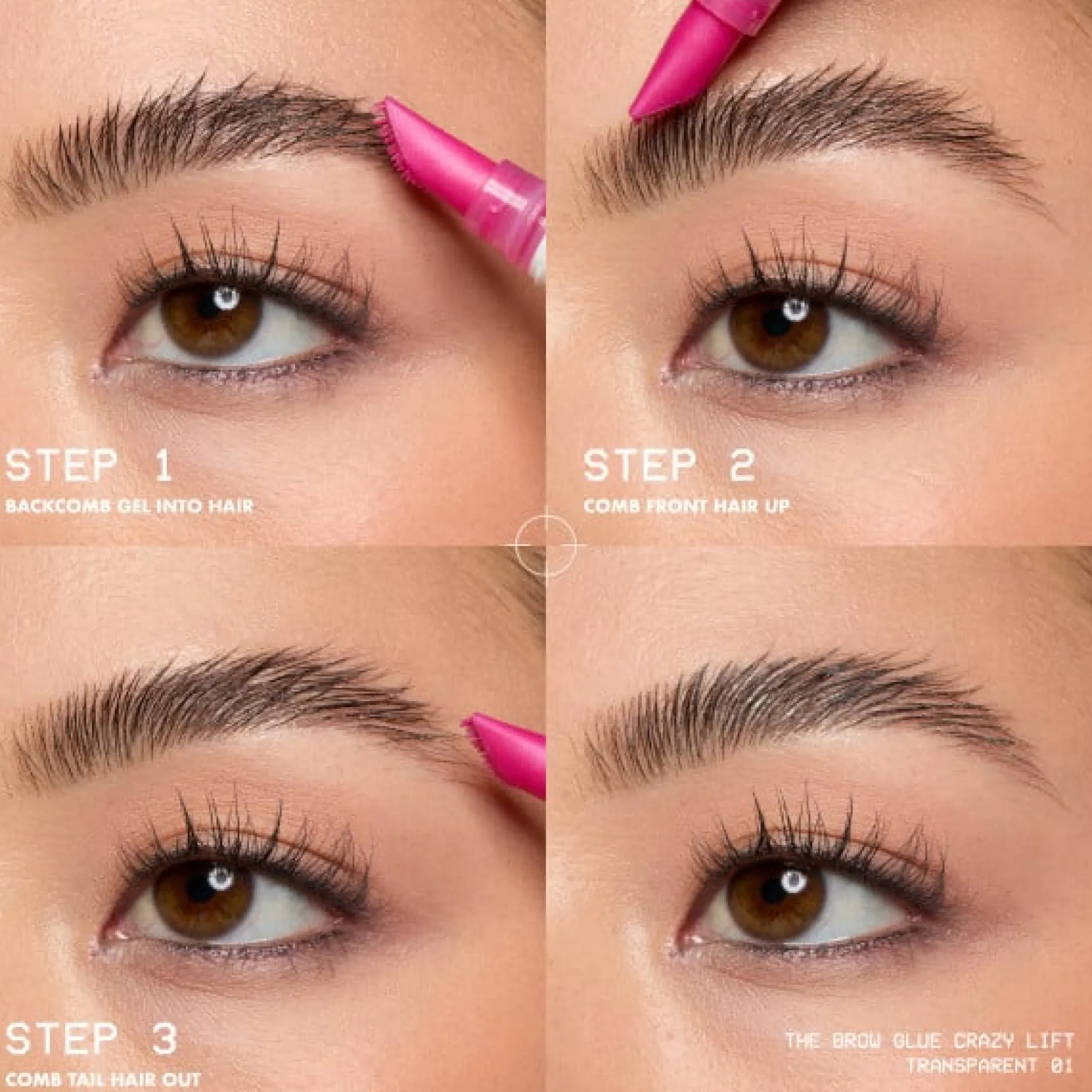 NYX Professional Makeup The Brow Glue Crazy Lift Fixerande Bryngel 01 Transparent 7 ml