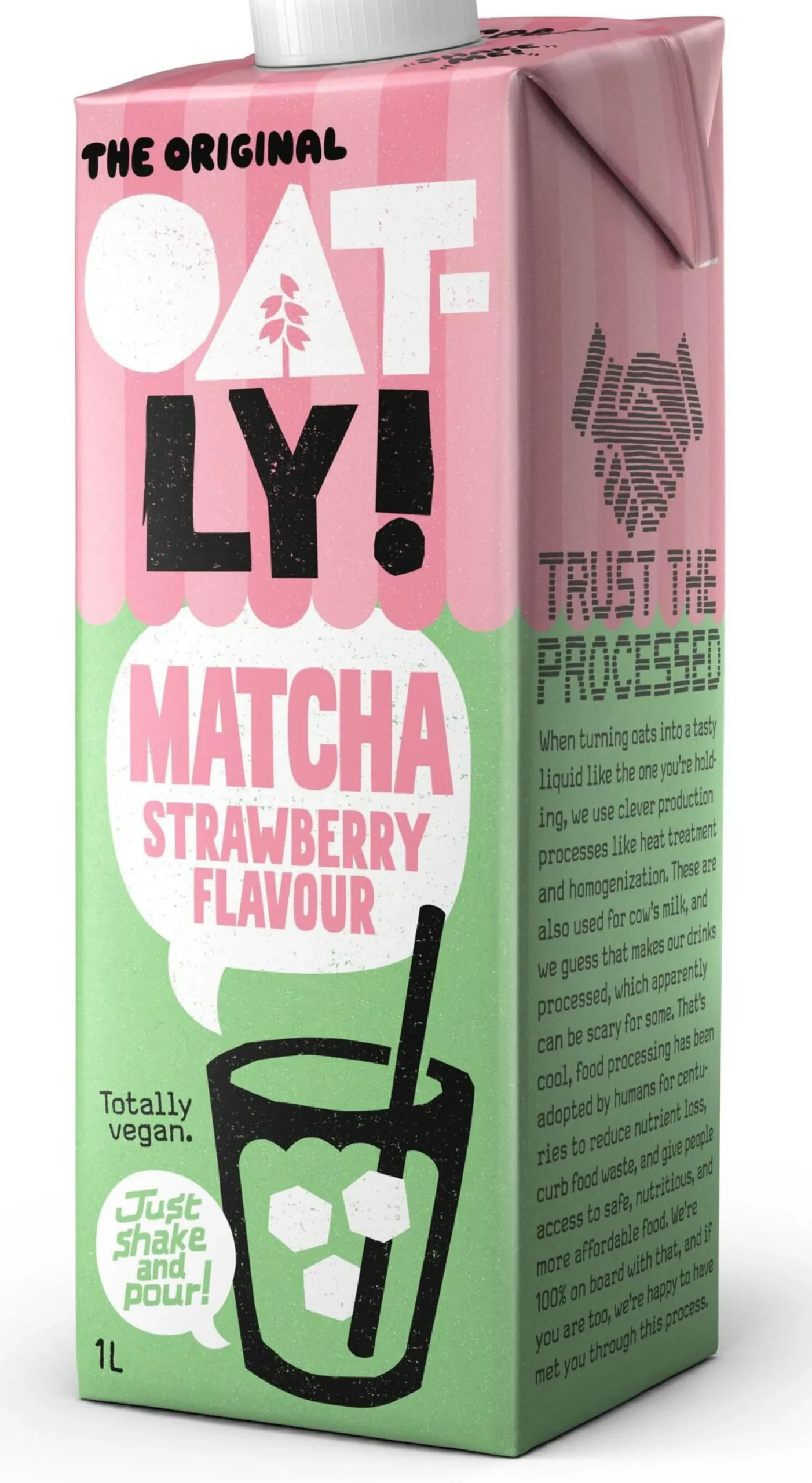 Oatly Matcha Jordgubb Havredryck 1 liter