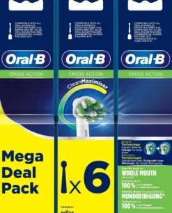 Oral-B CrossAction Tandborsthuvud CleanMaximiser-teknologi 6 st