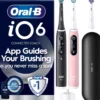 Oral-B iO6 Eltandborstar Duo-pack Svart och Rosa 3 Tandborsthuvuden & Resefodral 1 st