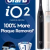 Oral-B iO2 Eltandborstar Duo-pack Svart och Rosa 2 tandborsthuvuden & Resefodral 1 st
