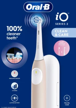 Oral-B iO 2 Eltandborste Calm Pink med resefodral