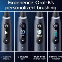Oral-B iO 9 Eltandborste Duopack, Svart och Rosa, 3 tandborsthuvuden, 1 laddningsbart resefodral