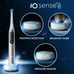 Oral-B iO10 Eltandborste Eclipse Gold 1 tandborsthuvud, 1 resefodral för laddning, 1 refillhållare