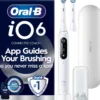 Oral-B iO6 Eltandborste Vit2 Tandborsthuvuden, Resefodral & Hållare till borsthuvud 1 st