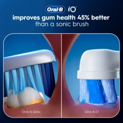 Oral-B iO9 Eltandborste Vit 2 Tandborsthuvuden, Resefodral med laddare & Hållare till borsthuvud