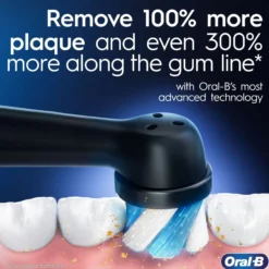 Oral-B iO 9s Eltandborste Svart Onyx, 2 tandborsthuvuden, 1 laddningsbart resefodral