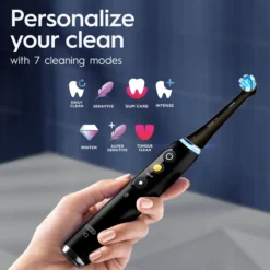 Oral-B iO 9s Eltandborste Svart Onyx, 2 tandborsthuvuden, 1 laddningsbart resefodral