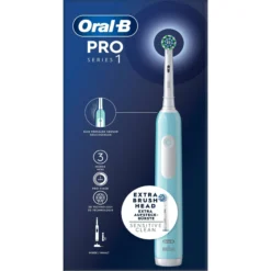 Oral - B Pro 1, Blå eltandborste med 2 huvuden