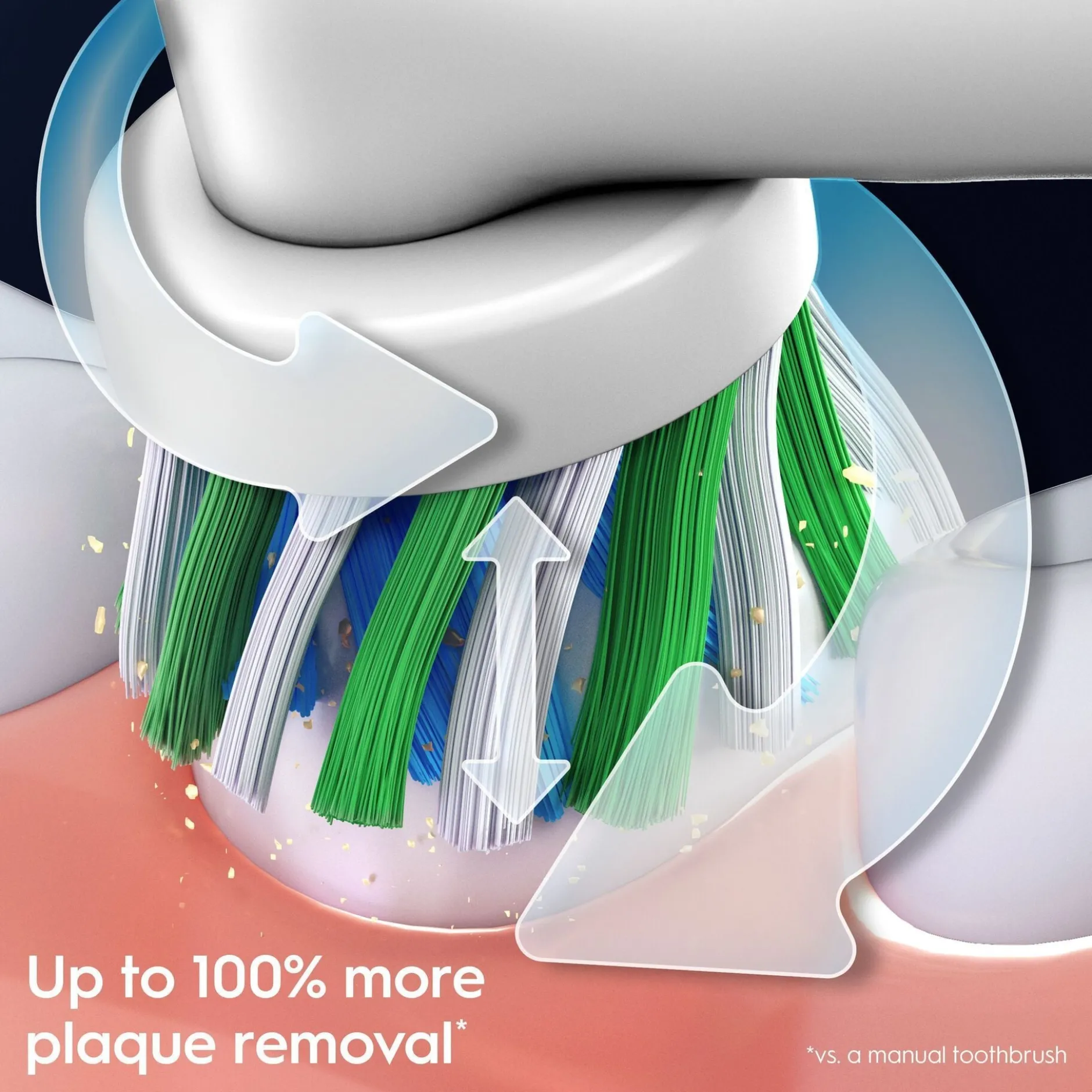 Oral-B Pro 1 Rosa eltandborste, 2 huvuden
