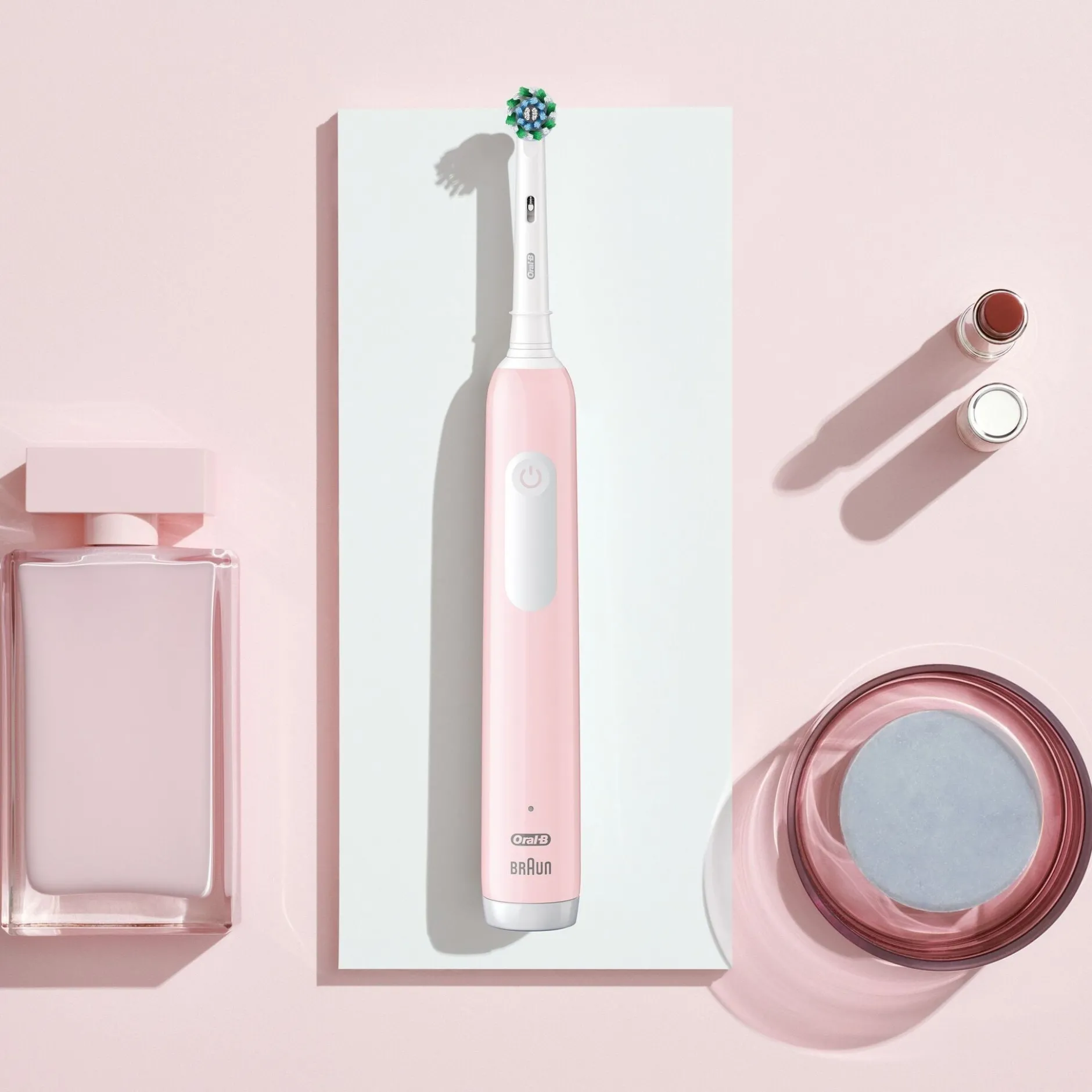 Oral-B Pro 1 Rosa eltandborste, 2 huvuden
