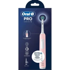 Oral-B Pro 1 Rosa eltandborste, 2 huvuden