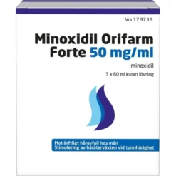 Orifarm Minoxidil Orifarm Forte 50mg/ml Kutan lösning 3 x 60 ml