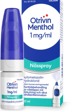 Otrivin Menthol nässpray, lösning 1 mg/ml 10 ml