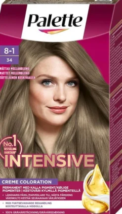 Palette Intensive Creme Coloration 8-1 Pärlemorskimrande Ljusblond