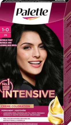Palette Intensive Creme Coloration 1-0 Naturlig Svart