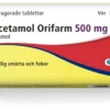 Paracetamol Orifarm 500 mg Paracetamol 20 tabletter