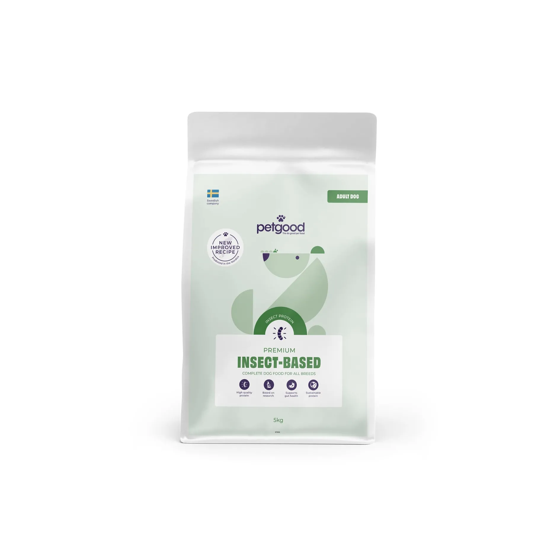 Petgood Insektsbaserat Premiumfoder Vuxen Hund 5 kg