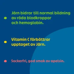 Pharbio Järn + Vitamin C 90 tuggtabletter