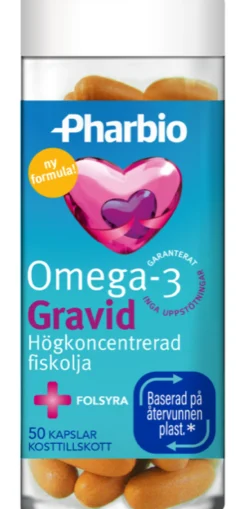 Pharbio Omega-3 Gravid 50 kapslar