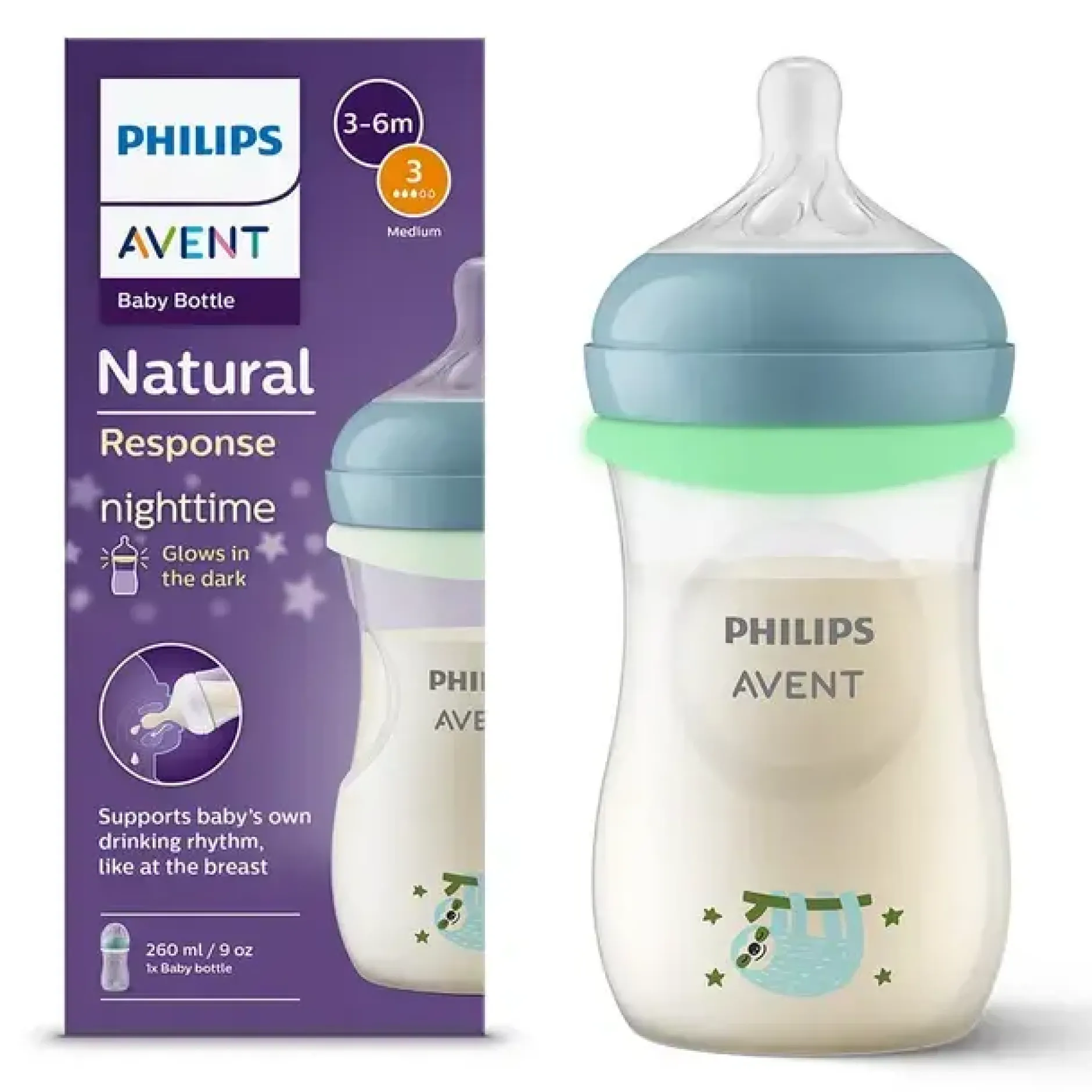 Philips Avent Natural Response Nighttime Nappflaska 260 ml