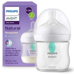 Philips Avent Natural Response Baby Bottle with Airfree vent 125ml