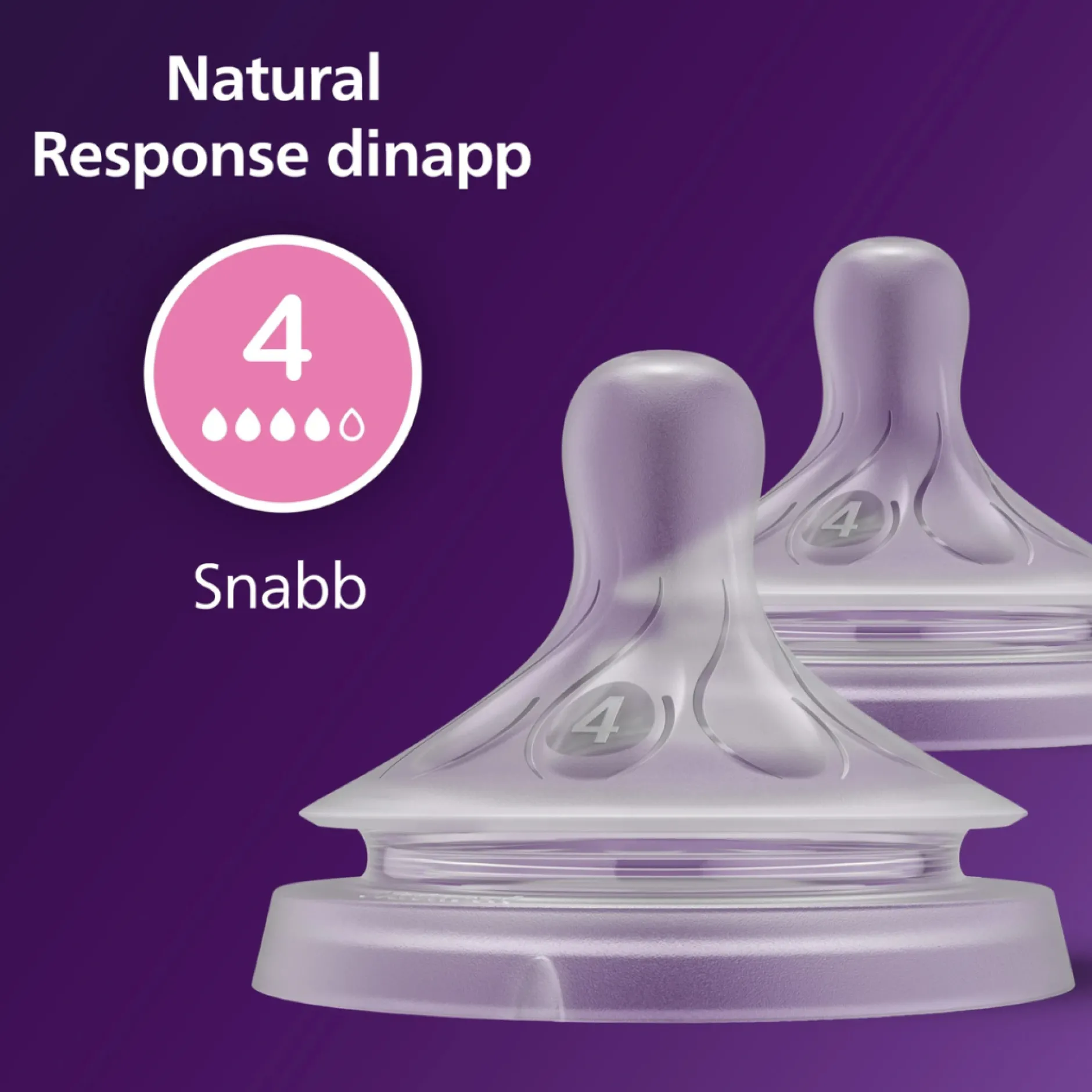 Philips Avent Natural Response dinapp Flöde 4 (3m+) 2 st