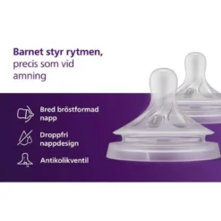 Philips Avent Natural Response dinapp Flöde 1 (0m+) 2 st