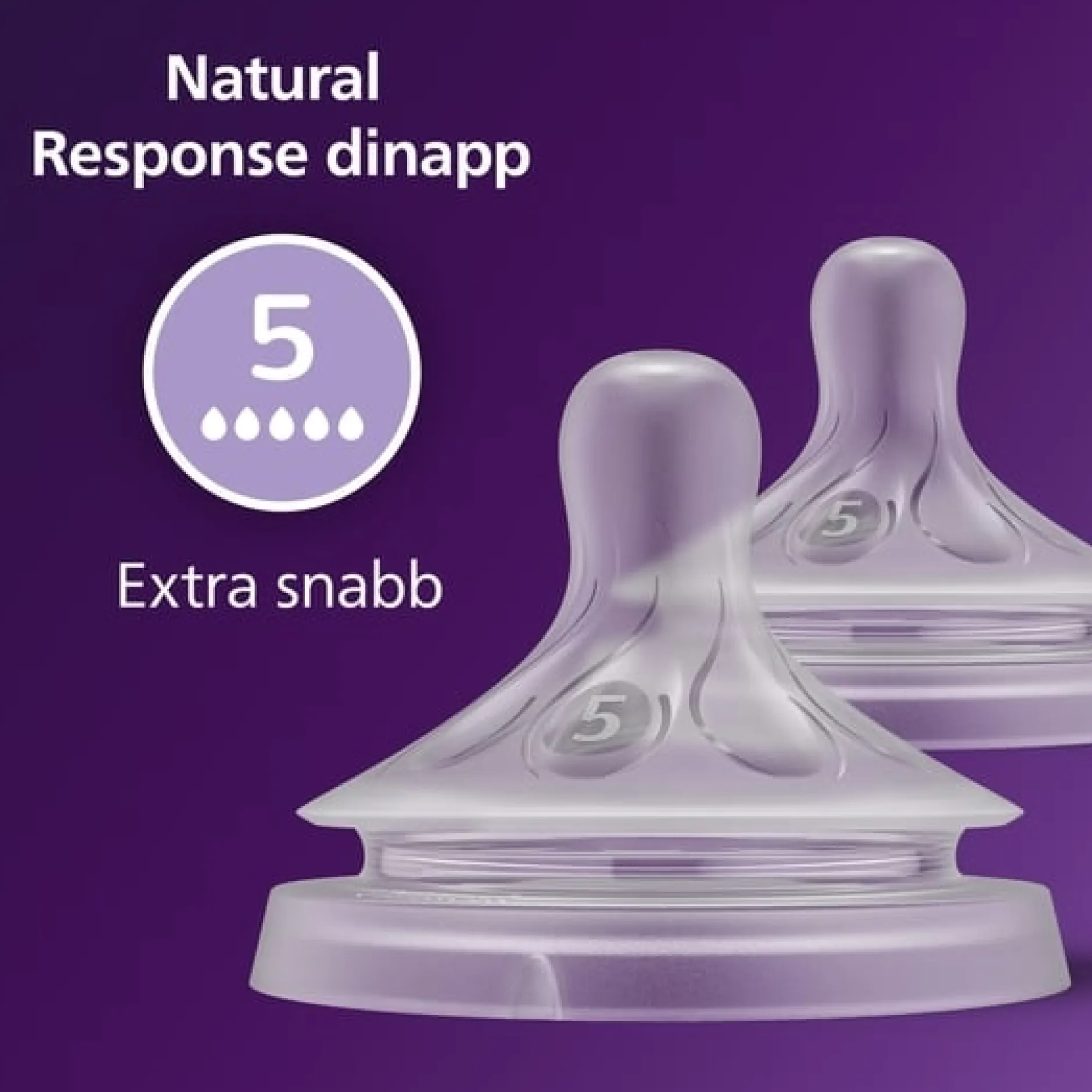 Philips Avent Natural Response dinapp Flöde 5 (6m+) 2 st