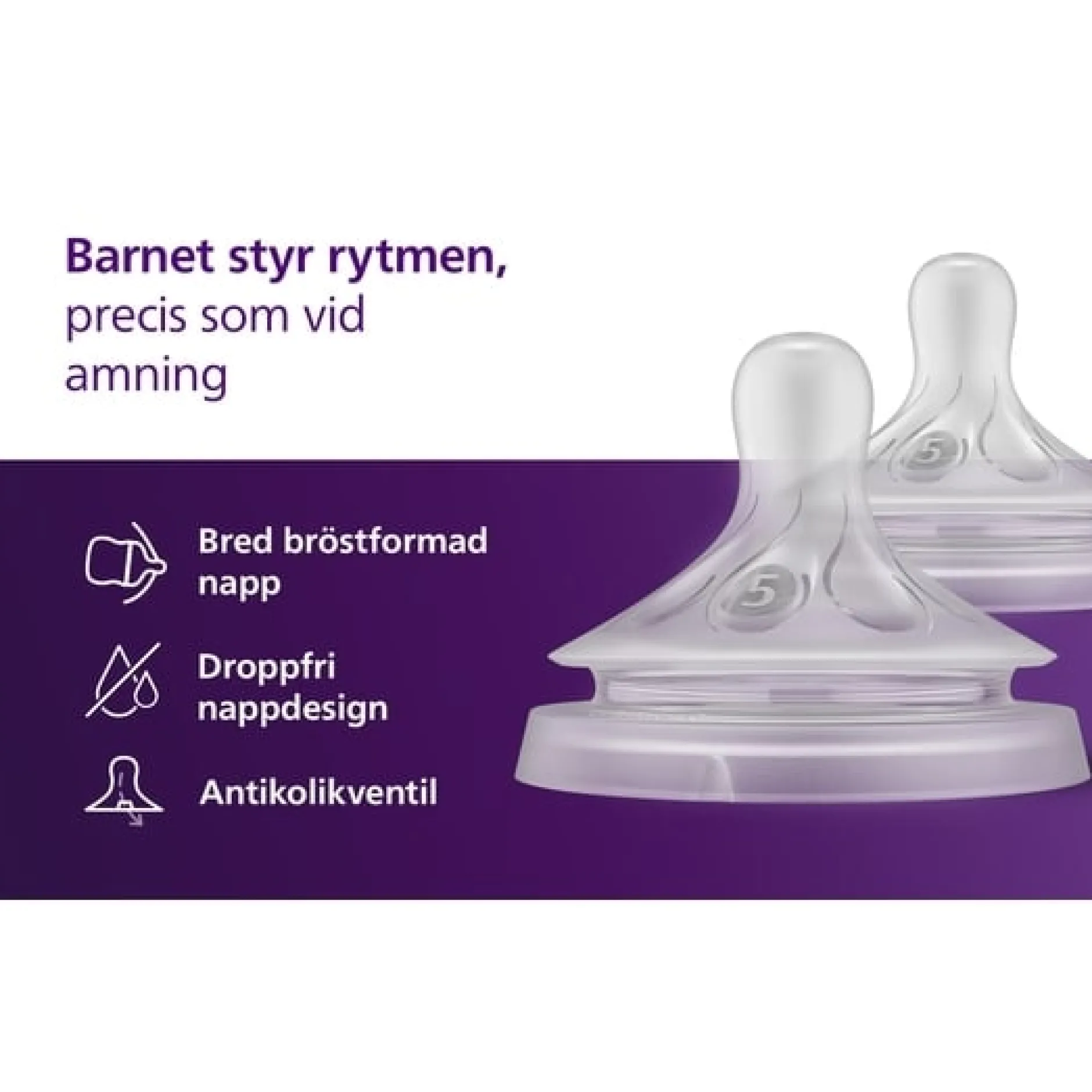 Philips Avent Natural Response dinapp Flöde 5 (6m+) 2 st