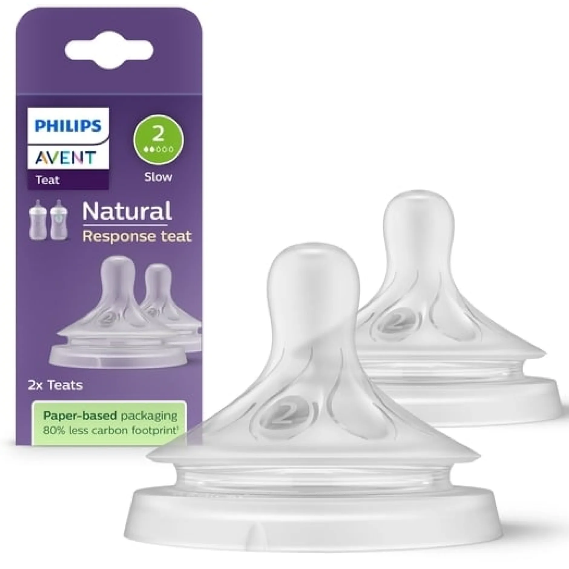 Philips Avent Natural Response Dinapp Flöde 2 (0m+) 2 st