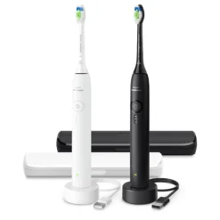 Philips Sonicare 3100 Series eltandborste 2-pack, Svart & Vit