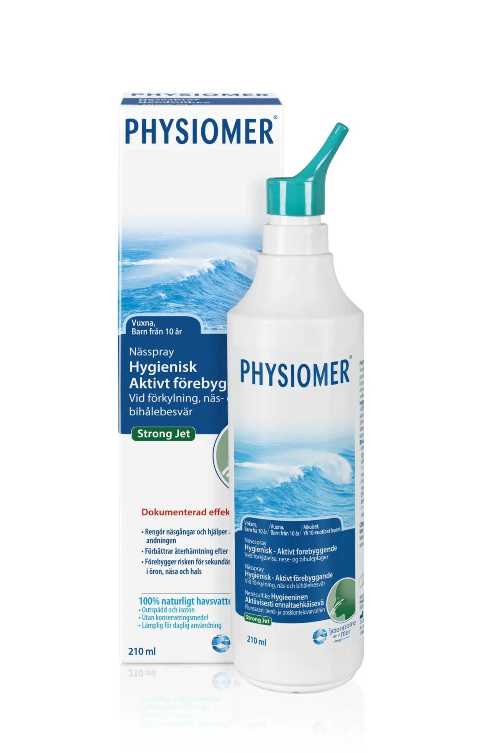 Physiomer Strong Jet Naturlig Nässkölj Näs & Bihålebesvär 210 ml