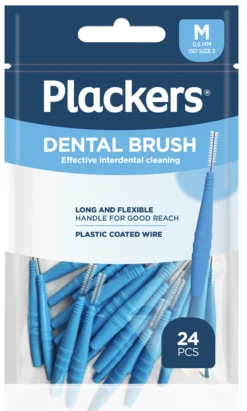 Plackers Dental Brush Mellanrumsborste Blå M (0,6mm) 24 st