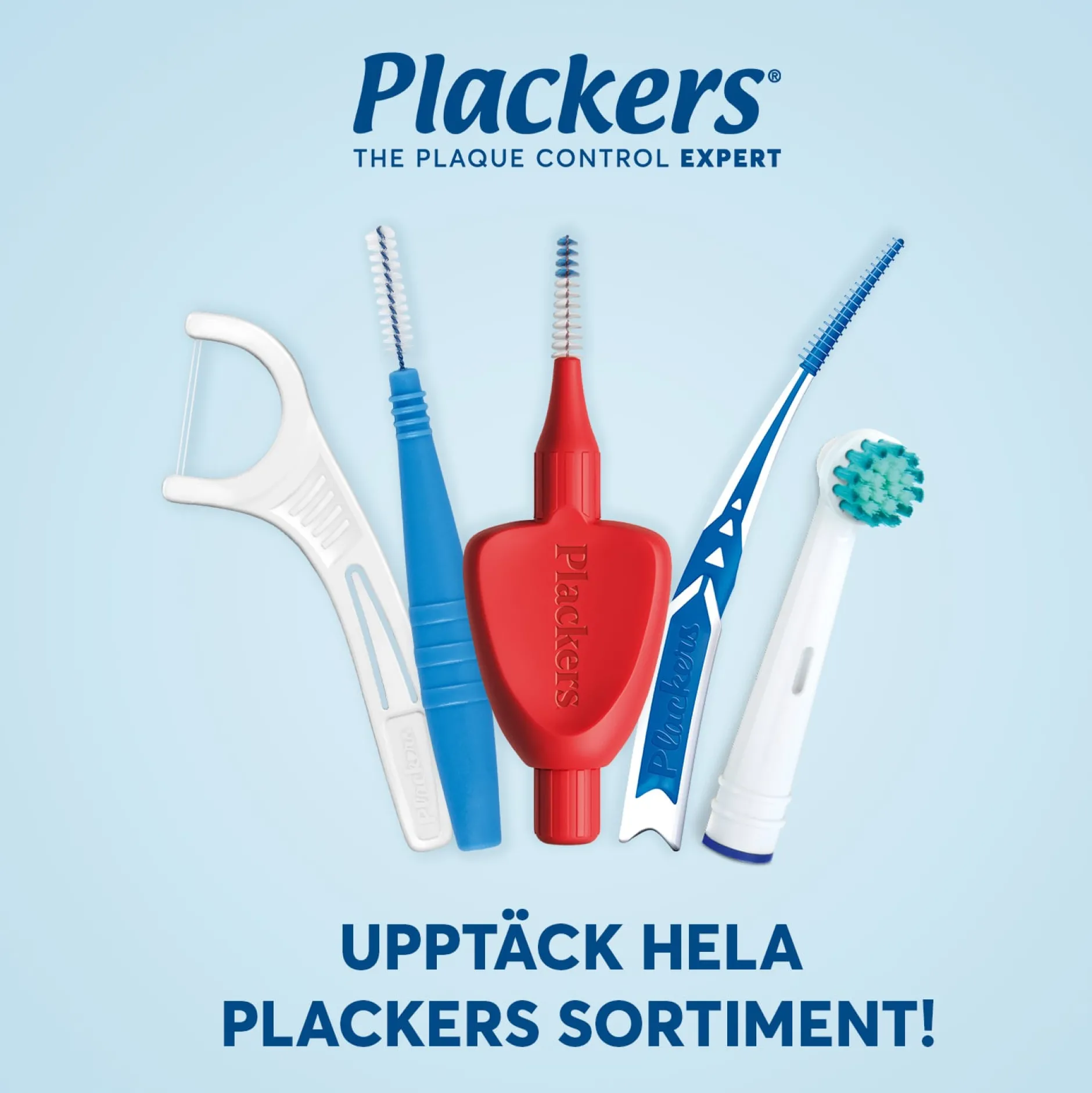 Plackers Dental Brush Mellanrumsborste Blå M (0,6mm) 24 st