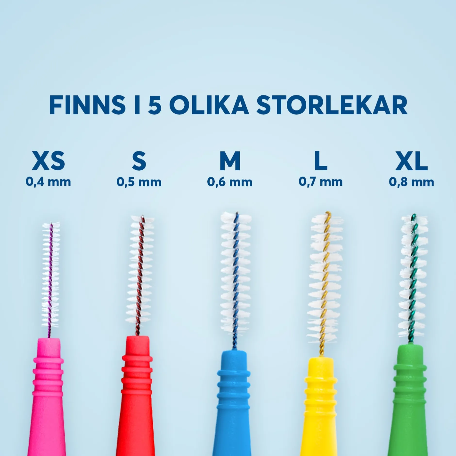 Plackers Dental Brush Mellanrumsborste Blå M (0,6mm) 24 st