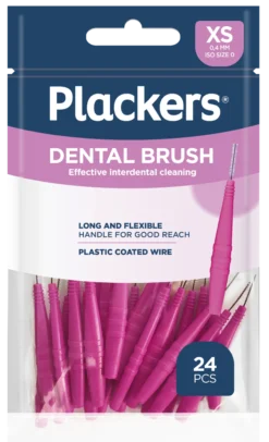 Plackers Dental Brush Mellanrumsborste Rosa XS (0,4 mm) 24 st