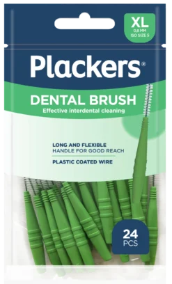 Plackers Dental Brush Mellanrumsborste Grön XL (0,8 mm) 24 st